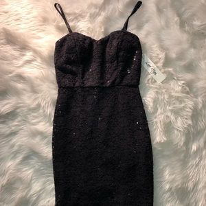 black sparkly Love Reign dress